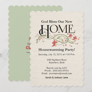 Gott segne unser Zuhause: Personalisiert Einladung