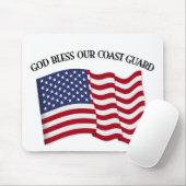 Gott segne unsere Küstenwache mit der USA-Flagge Mousepad (Mit Mouse)