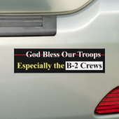 Gott segne unsere Truppen, besonders die B-2-Crews Autoaufkleber (Auf Auto)