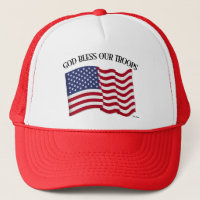 Gott segne unsere Truppen mit US-Flagge