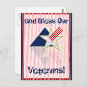 Gott segne unsere Veteranen! Postkarte (Vorne/Hinten)