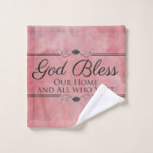 Gott segne unsere Zuhause Badhandtuch Set (Waschlappen)
