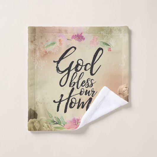 Gott segne unsere Zuhause Badhandtuch Set (Waschlappen)
