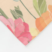 Gott segne unsere Zuhause Beige Wildblumen Fleecedecke (Ecke)