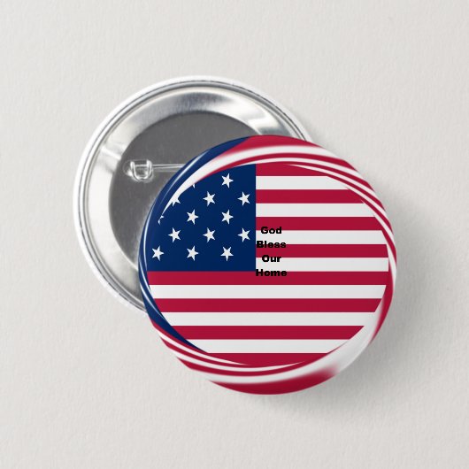 Gott segne unsere Zuhause Button (Vorne & Hinten)