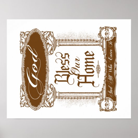 Gott segne unsere Zuhause-Custom-Poster Poster (Vorne)