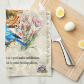 Gott segne unsere Zuhause Damask Küchentuch (Viertel Falte)