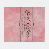 Gott segne unsere Zuhause Fleecedecke (Vorderseite (Horizontal))