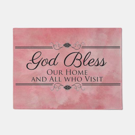 Gott segne unsere Zuhause Fußmatte (Vorderseite)
