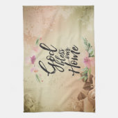 Gott segne unsere Zuhause Geschirrtuch (Vertikal)