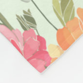 Gott segne unsere Zuhause Green Floral Wildblumen Fleecedecke (Ecke)