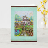 Gott segne unsere Zuhause-Grußkarte Karte (Gelbe Blume)