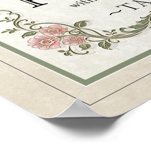 Gott segne unsere Zuhause: Personalisiert Poster (Ecke)