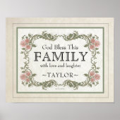 Gott segne unsere Zuhause: Personalisiert Poster (Vorne)