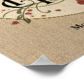 Gott segne unsere Zuhause: Personalisiert Poster (Ecke)