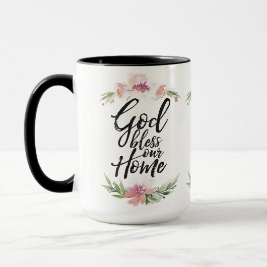 Gott segne unsere Zuhause Tasse (Links)