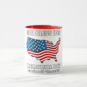 Gott segne USA Gedenktag Tasse (Zentrum)