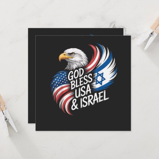 Gott segne USA Israel (Vorderseite/Rückseite Beispiel)