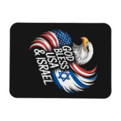Gott segne USA Israel Magnet (Horizontal)