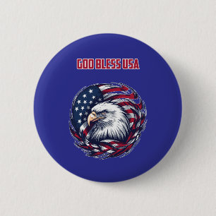 Gott segne USA Patriotisches amerikanisches Glaube Button