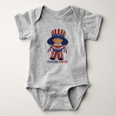 Gott segnen Amerika "Baby-Bodysuit" Juli 4. Baby Strampler (Vorderseite)