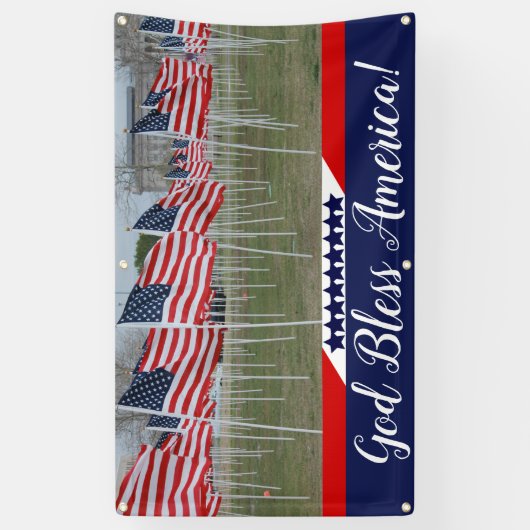 Gott segnen Amerika Banner (Vertikal)