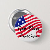 Gott segnen Amerika Button (Vorne & Hinten)