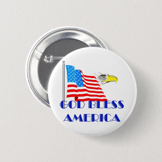 Gott segnen Amerika Button (Vorne & Hinten)