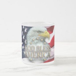GOTT SEGNEN AMERIKA EAGLE MATTGLASTASSE