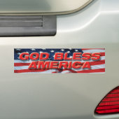 GOTT SEGNEN AMERIKA FLAG2 AUTOAUFKLEBER (Auf Auto)