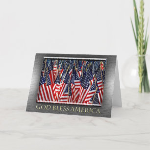 Gott segnen Amerika-Flaggen-Karte Karte