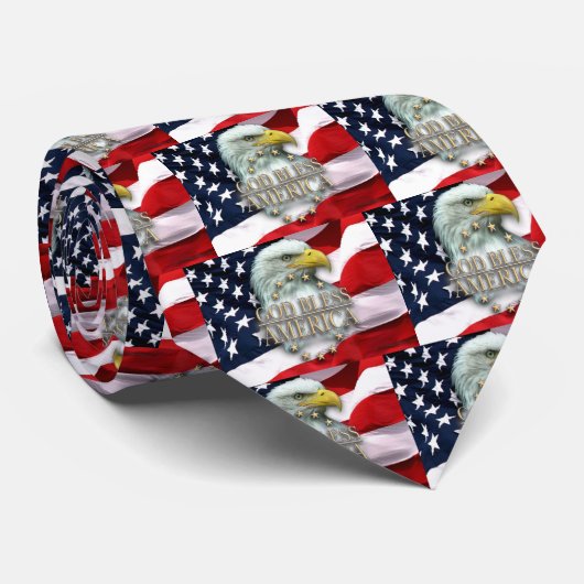 Gott segnen Amerika Krawatte (Gerollt)
