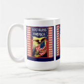 Gott segnen Amerika-Tasse Kaffeetasse (Links)