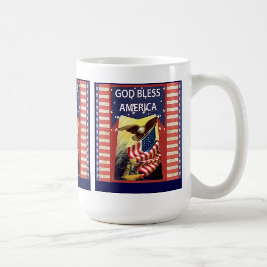 Gott segnen Amerika-Tasse Kaffeetasse (Rechts)