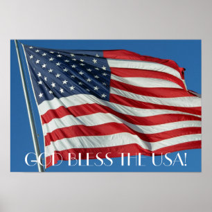 Gott segnen das USA-Plakat Poster