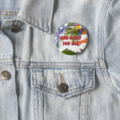 Gott segnen den USA-Knopf Button (Beispiel)