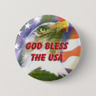 Gott segnen den USA-Knopf Button