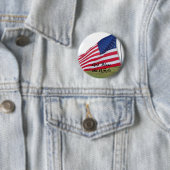Gott segnen die USA! Button (Beispiel)