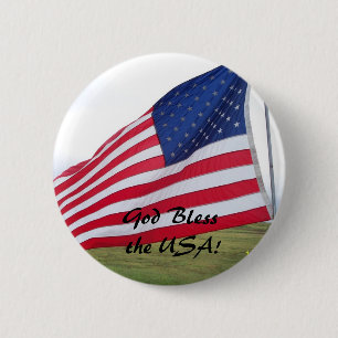 Gott segnen die USA! Button