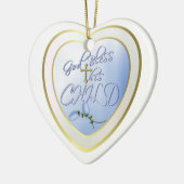 Gott segnen dieses Kind Keramik Ornament (Links)