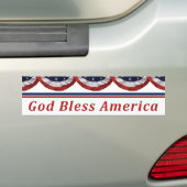 Gott segnen patriotische amerikanische Flagge Autoaufkleber (Auf Auto)