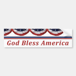 Gott segnen patriotische amerikanische Flagge Autoaufkleber
