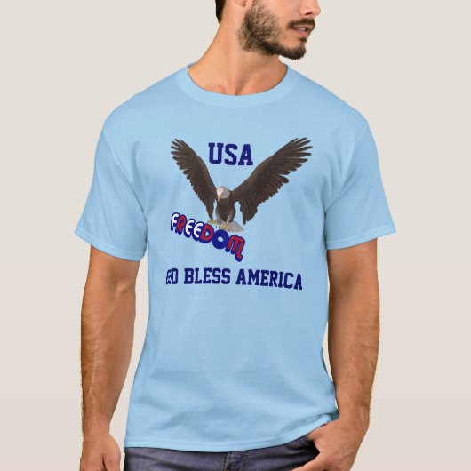 Gott segnen patriotischen T - Shirt Amerikas (Vorderseite)
