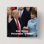 Gott segnen Präsidenten Trump Button (Vorderseite)
