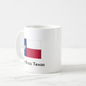 Gott segnen Texas-Kaffee-Tasse Kaffeetasse (Vorderseite Links)