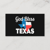 Gott segnen Texas Visitenkarte (Rückseite)