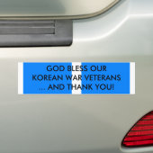 GOTT SEGNEN UNSERE KOREAKRIEG-VETERANE… AUTOAUFKLEBER (Auf Auto)