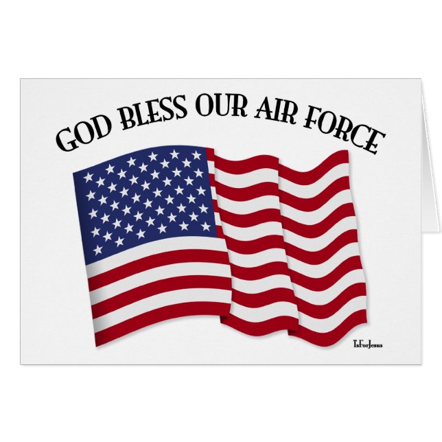 GOTT SEGNEN UNSERE LUFTWAFFE mit US-Flagge (Vorderseite (Horizontal))