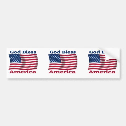 Gott segnen USA Autoaufkleber (Vorne)