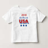 Gott segnen USA datierte Kleinkind-T-Shirt Kleinkind T-shirt (Vorderseite)